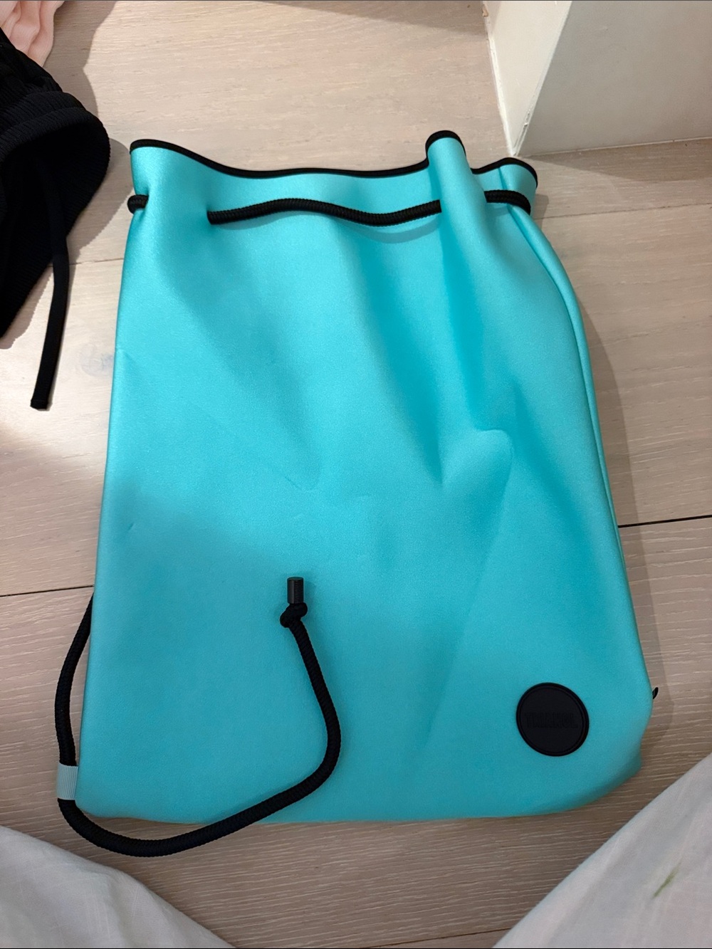 TRIANGL Turquoise Drawstring Beach Bag - Lightweight Women’s Tote
